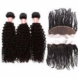 Dolago 3 Bundles Brazilian Body Wave Hair with Lace Frontal 13x4 Ear To Ear 20"